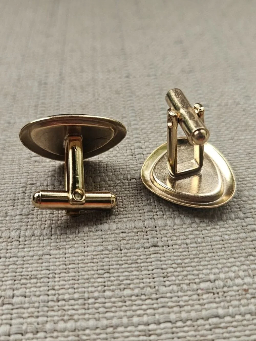Vintage Cufflinks Black/Gold Tone Fashion Men Jewelry cuff Stud Cuff Links